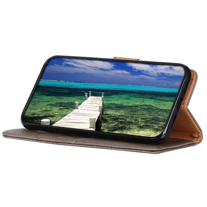 KHAZNEH - KHAZNEH iPhone 14 Pro Plånboksfodral Retro - Grå