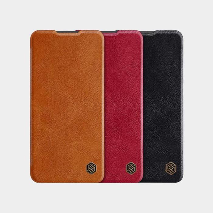 UTGATT1 - Nillkin OnePlus 10 Pro Plånboksfodral Qin Läder Holster - Svart