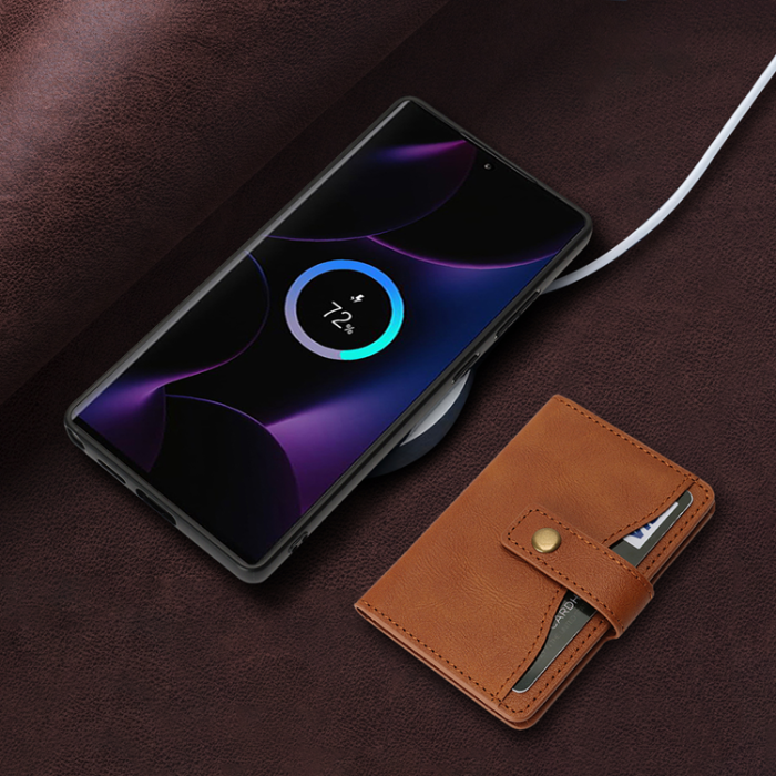 A-One Brand - Galaxy S24 Ultra Mobilskal MagSafe Detachable Korthållare Kickstand