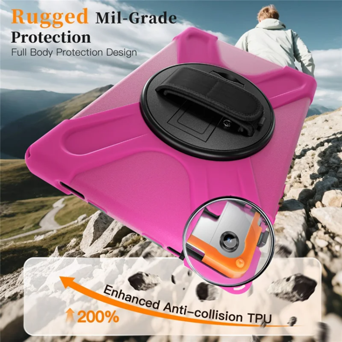 A-One Brand - Galaxy Tab A11 Plus Mobilskal Kickstand Silikon Axelrem