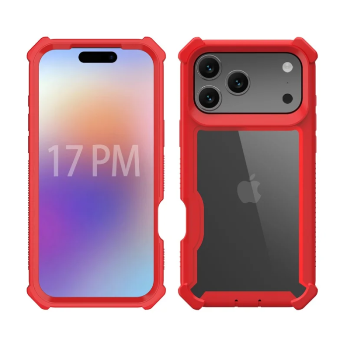 A-One Brand - iPhone 17 Pro Max Mobilskal TPU + PC Shockproof - Röd