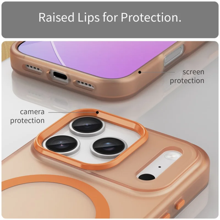 A-One Brand - iPhone 17 Pro Max Mobilskal MagSafe Matte Translucent - Orange