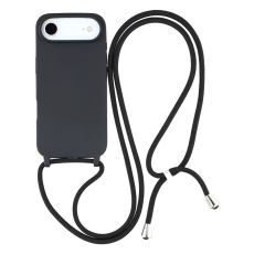 A-One Brand - iPhone 17 Air Mobilskal TPU Shockproof med Lanyard - Svart