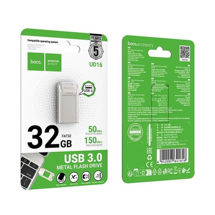Hoco - Hoco Pendrive 32GB USB-A, USB-C UD16 USB 3.0