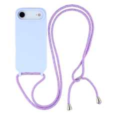 A-One Brand - iPhone 17 Air Mobilskal TPU Shockproof med Lanyard - Ljuslila
