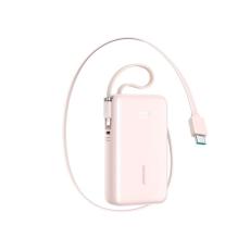 Joyroom - Joyroom Powerbank 10000 mAh 35W med Lanyard Lightning Kabel - Rosa