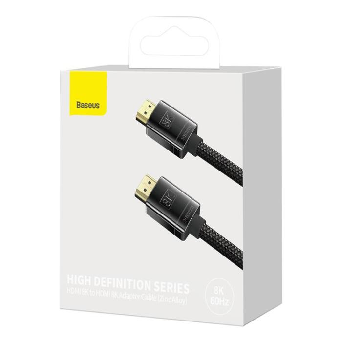 BASEUS - Baseus Definition HDMI 2.1 Kabel 8K 2m - Svart