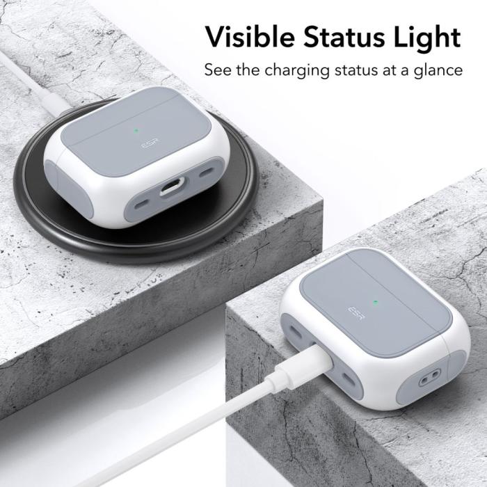 ESR - ESR Magsafe Airpods Pro 1/2 Skal Orbit Halolock - Vit