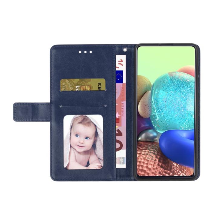 OEM - Mobilskal till Samsung Galaxy S26 Ultra Y-formade Linjer Präglat Konstläder Blå
