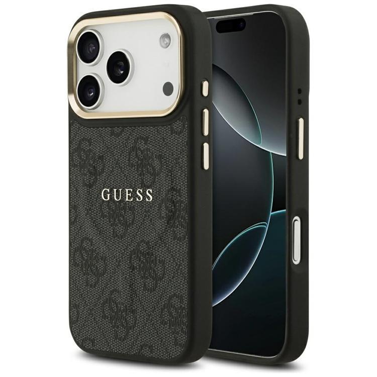 Guess Mobilskal till iPhone 17 Pro MagSafe 4G PU Classic Logo - Svart | 2353 | AlltMobil