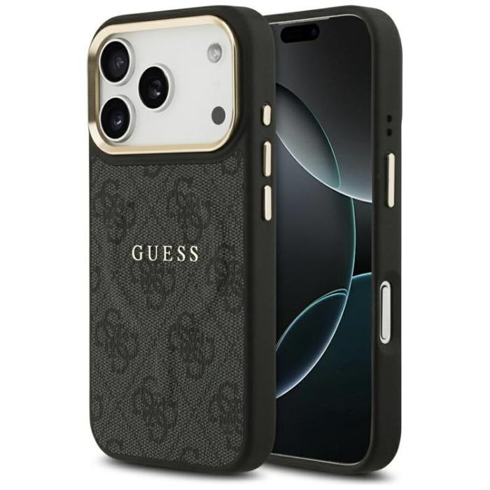 Guess - Guess iPhone 17 Pro Mobilskal MagSafe 4G PU Classic Logo - Svart