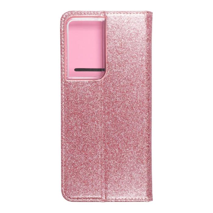 UTGATT1 - Forcell SHINING plånboksfodral till Samsung Galaxy S21 Ultra Roséguld