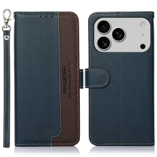 KHAZNEH - KHAZNEH iPhone 17 Pro Max Plånboksfodral RFID Blocking - Blå