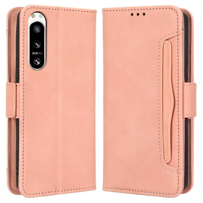 OEM - Sony Xperia 5 IV Plånboksfodral med Flera Kortplatser - Rosa