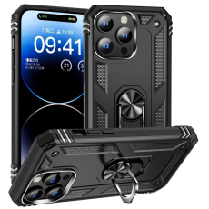 A-One Brand - iPhone 15 Pro Max Mobilskal med Kickstand - Svart