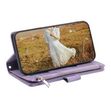 OEM - Samsung Galaxy A57 Pl&aring;nboksfodral Konstl&auml;der Handledsrem - Lila