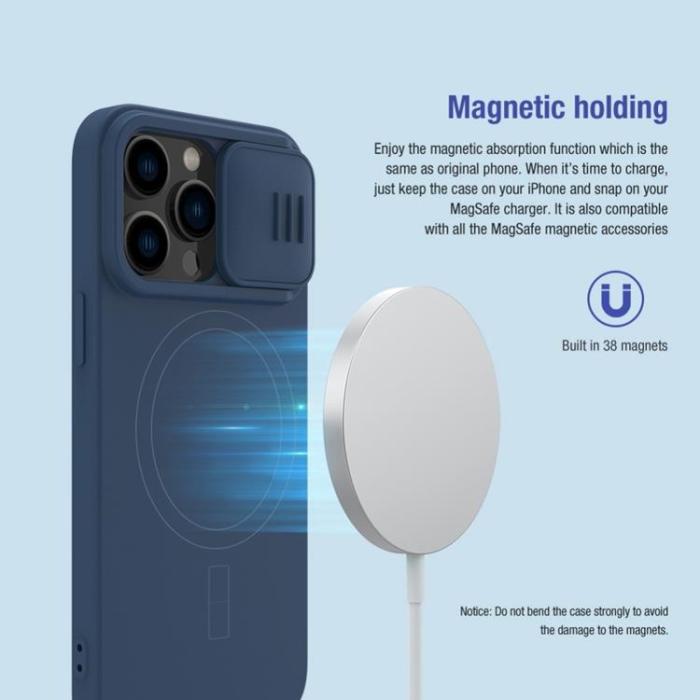 Nillkin - Nillkin iPhone 14 Pro Skal Magsafe Magnetic - Grön