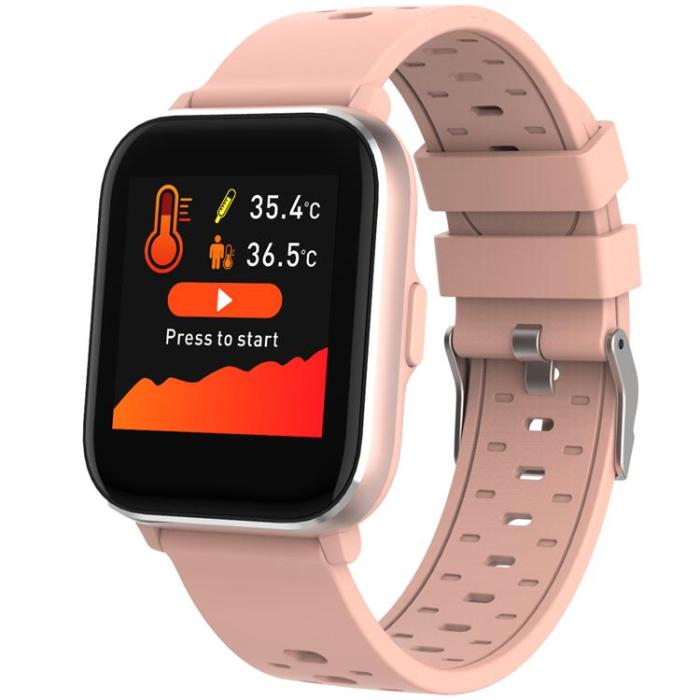Denver - DENVER Smartwatch Kroppstemp/Hjärtfrekvens/IP67 - Rosa