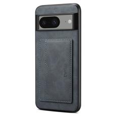 DENIOR - DENIOR Google Pixel 8 Fodral Retro Konstl&auml;der Kortfack - Gr&aring;