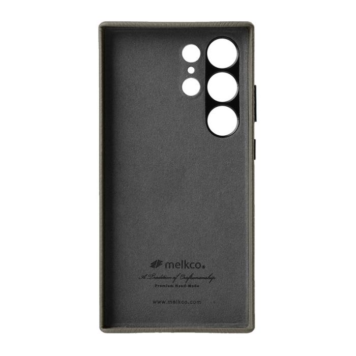 Melkco - MELKCO Mobilskal till Samsung Galaxy S24 Ultra Äkta Läder + PC - Grå