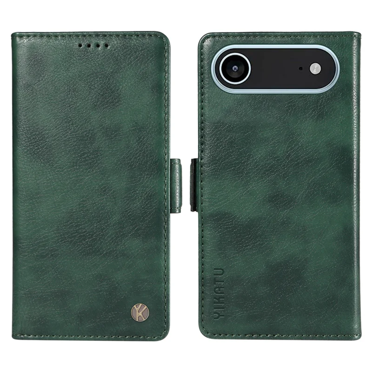 YIKATU iPhone 17 Air Plånboksfodral Litchi Texture - Grön | 2353 | AlltMobil
