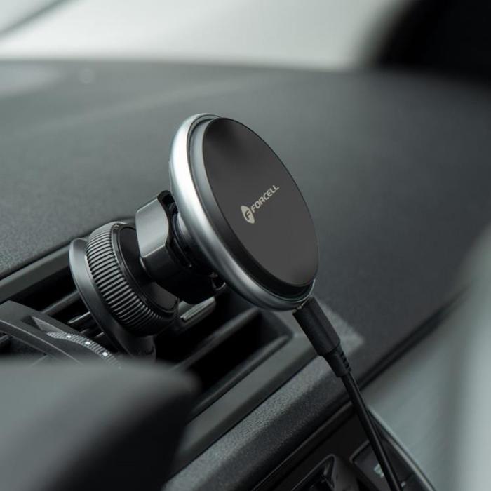 Forcell - Forcell MagSafe Bilhållare Med 15W Trådlös Laddning HS2