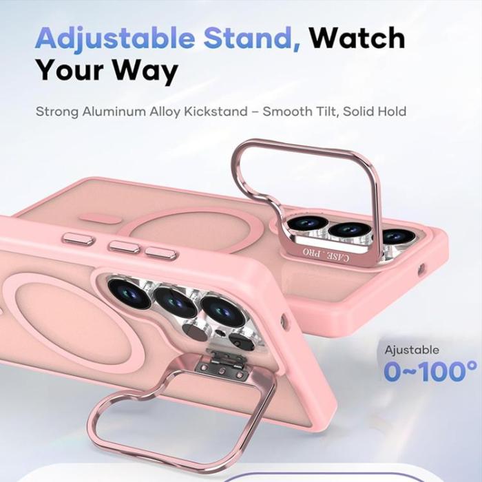 A-One Brand - Mobilskal till Galaxy S26 Ultra MagSafe Kickstand - Rosa