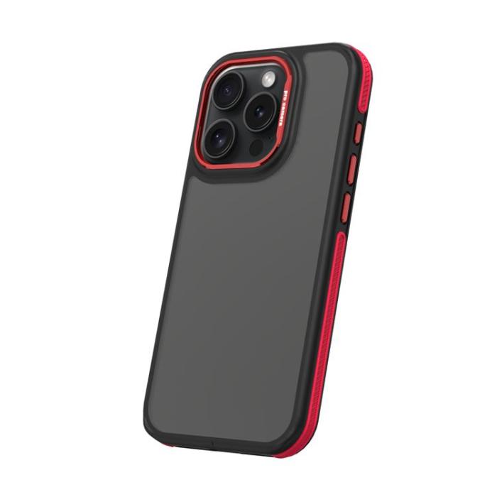 OEM - iPhone 14 Pro Mobilskal Crystal Black - Röd