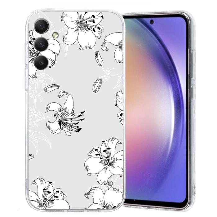 OEM - Mobilskal till Samsung Galaxy S26+ Mjuk TPU Mönstertryck - Vit Blomma