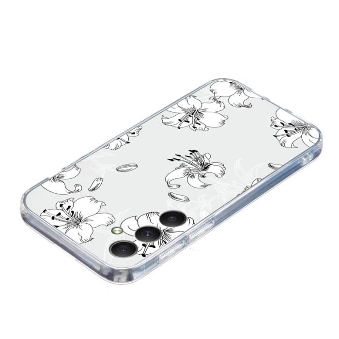 OEM - Mobilskal till Samsung Galaxy S26+ Mjuk TPU Mönstertryck - Vit Blomma