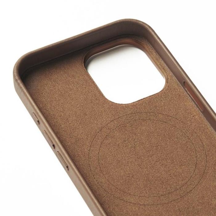 Mujjo - Mujjo iPhone 16 Mobilskal MagSafe Läder - Tan