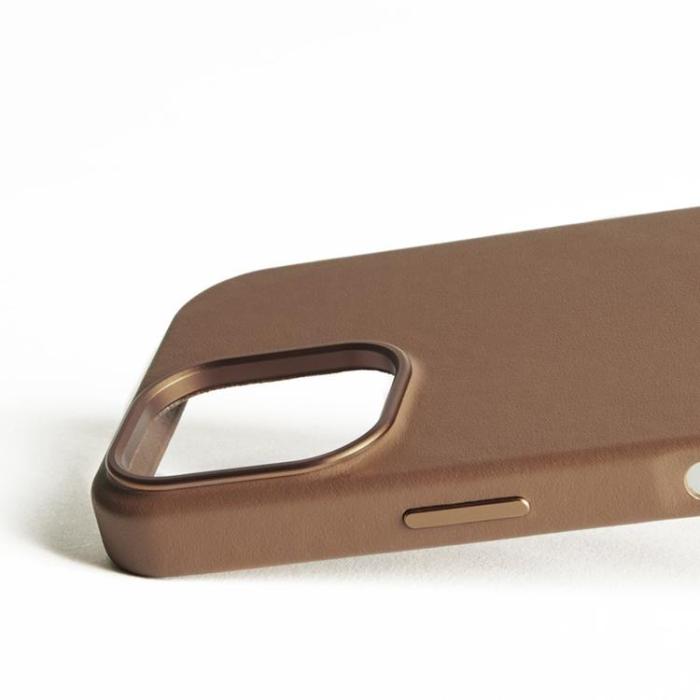 Mujjo - Mujjo iPhone 16 Mobilskal MagSafe Läder - Tan