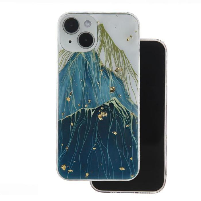 OEM - iPhone 12/12 Pro Mobilskal Guld Glam - Mountain