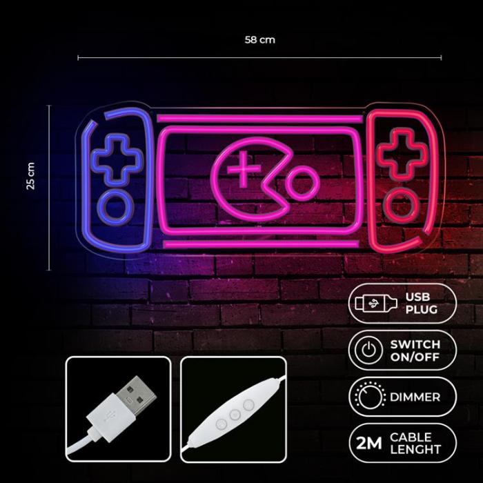 Forever Light - Forever Light Neon LED PLEXI GAME CONSOLE FPNE27 - Flerfärgad