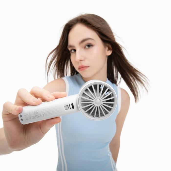 Jisulife - Jisulife Bärbar USB Handfläkt 4000 mAh Fan 10 - Grå