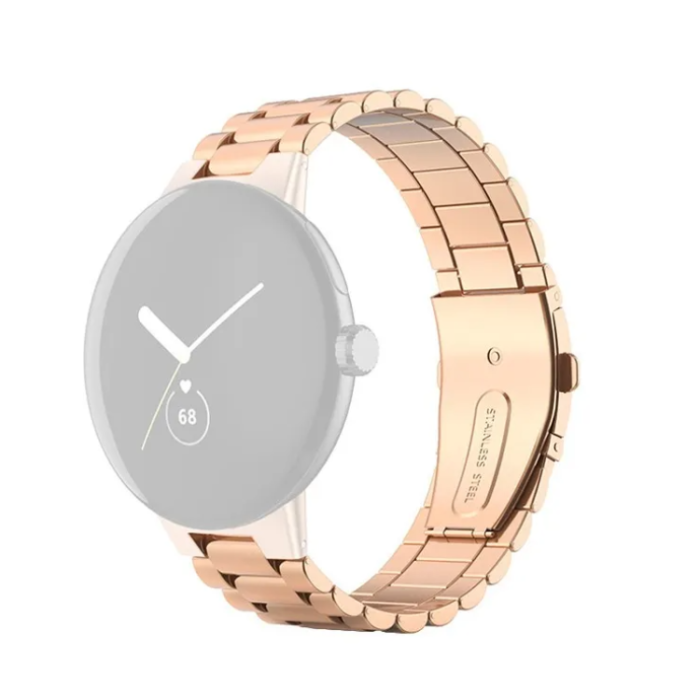 OEM - Google Pixel Watch Armband Stainless Steel - Rosa Guld