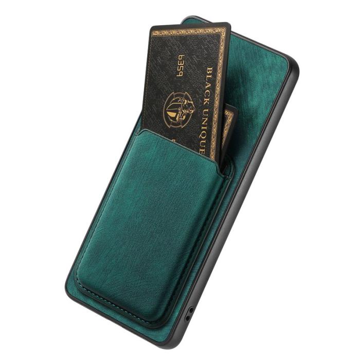OEM - Mobilskal för Samsung Galaxy S26 Plus Magnetiskt Konstläder + TPU - Grön