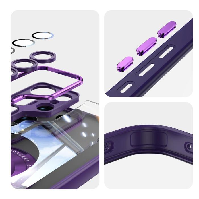 OEM - Mobilskal för Samsung Galaxy S26 Ultra Magnetiskt PC + TPU - Mörklila