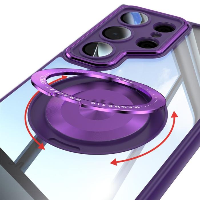 OEM - Mobilskal för Samsung Galaxy S26 Ultra Magnetiskt PC + TPU - Mörklila