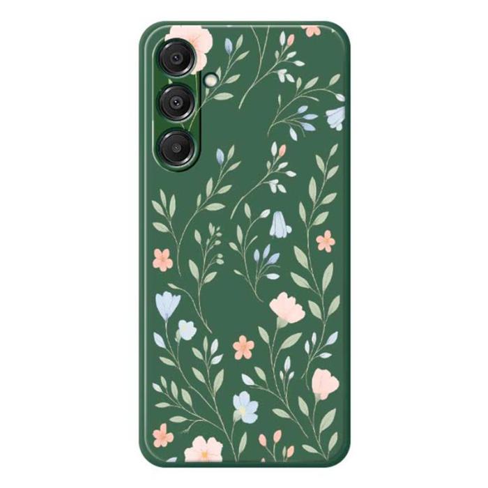 OEM - Mobilskal för Samsung Galaxy S26 Plus TPU Blommönster - Grön