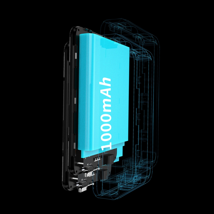 Dudao - Dudao Powerbank 10000mAh med Trådlös Laddare 20W - Svart