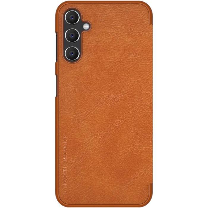 Nillkin - Nillkin Galaxy A14 5G/4G Plånboksfodral Qin Läder - Brun
