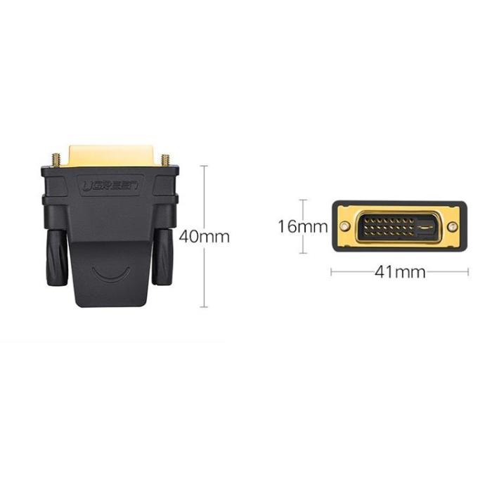 Ugreen - Ugreen HDMI Adapter Hona DVI 24 + 1 Hane FHD 60 Hz - Svart
