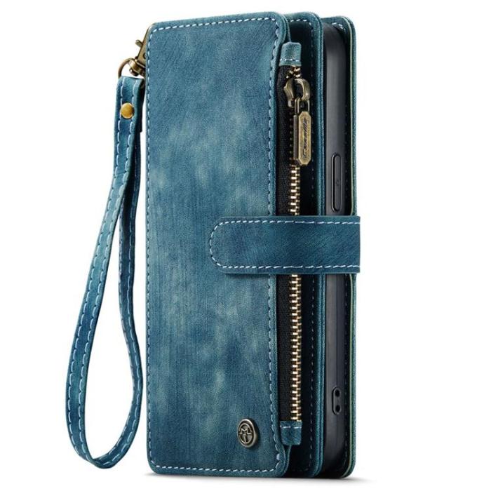 UTGATT - CASEME iPhone 14 Pro Plånboksfodral C30 Zipper - Blå