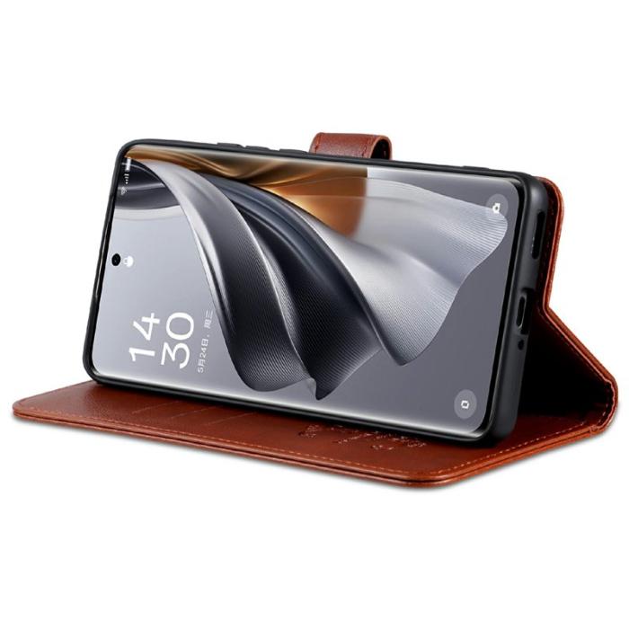 AZNS - AZNS Samsung Galaxy A56 Plånboksfodral Anti-Scratch Konstläder - Brun