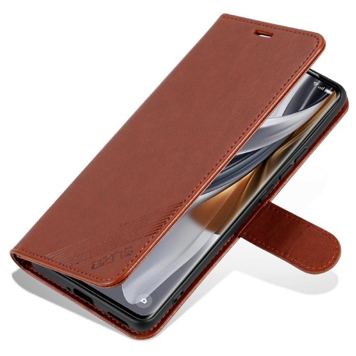 AZNS - AZNS Samsung Galaxy A56 Plånboksfodral Anti-Scratch Konstläder - Brun