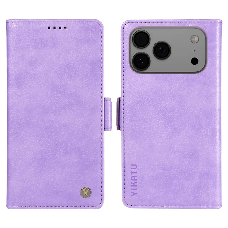 YIKATU iPhone 17 Pro Max Plånboksfodral Litchi Texture - Lila | 2353 | AlltMobil