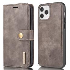 DG.MING - DG.MING iPhone 13 &Auml;kta L&auml;der Pl&aring;nboksfodral Full Protection Gr&aring; 2-i-1 L&auml;der