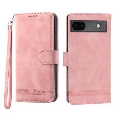 DIERFENG - DIERFENG DF-03 Pl&aring;nboksfodral f&ouml;r Google Pixel 6a - Konstl&auml;der - Rosa