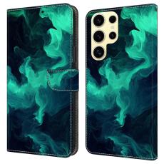 OEM - Samsung Galaxy S26 Ultra Pl&aring;nboksfodral St&auml;llning M&ouml;nstertryck Konstl&auml;der - R&ouml;k